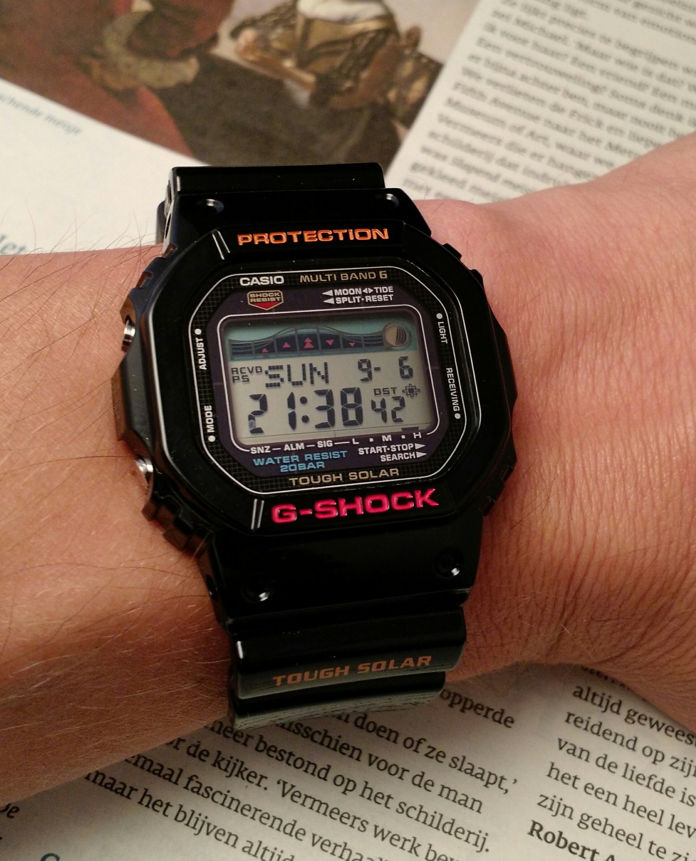 G-SHOCK/GWX-5600/スピード/電波ソーラー/木目/ウッド/ホワイト - 時計